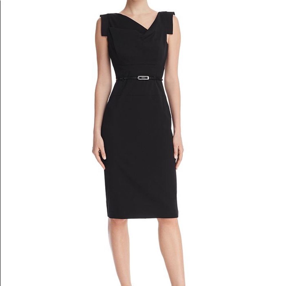 Black Halo Black Jackie Sheath Dress no belt